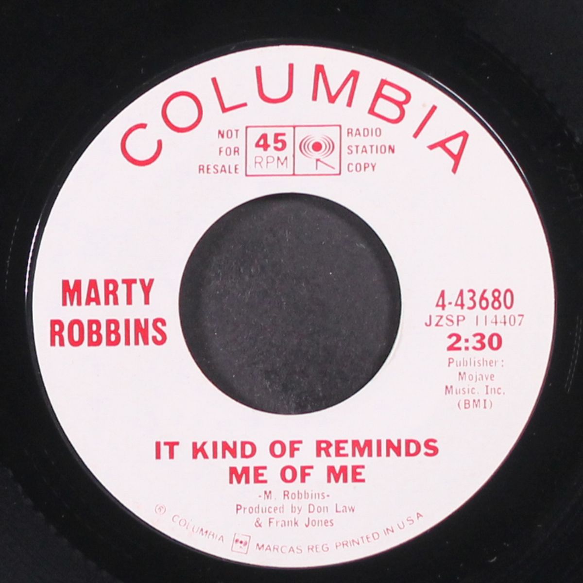 the shoe goes on the other foot tonight / it kind of reminds me of me by MARTY ROBBINS