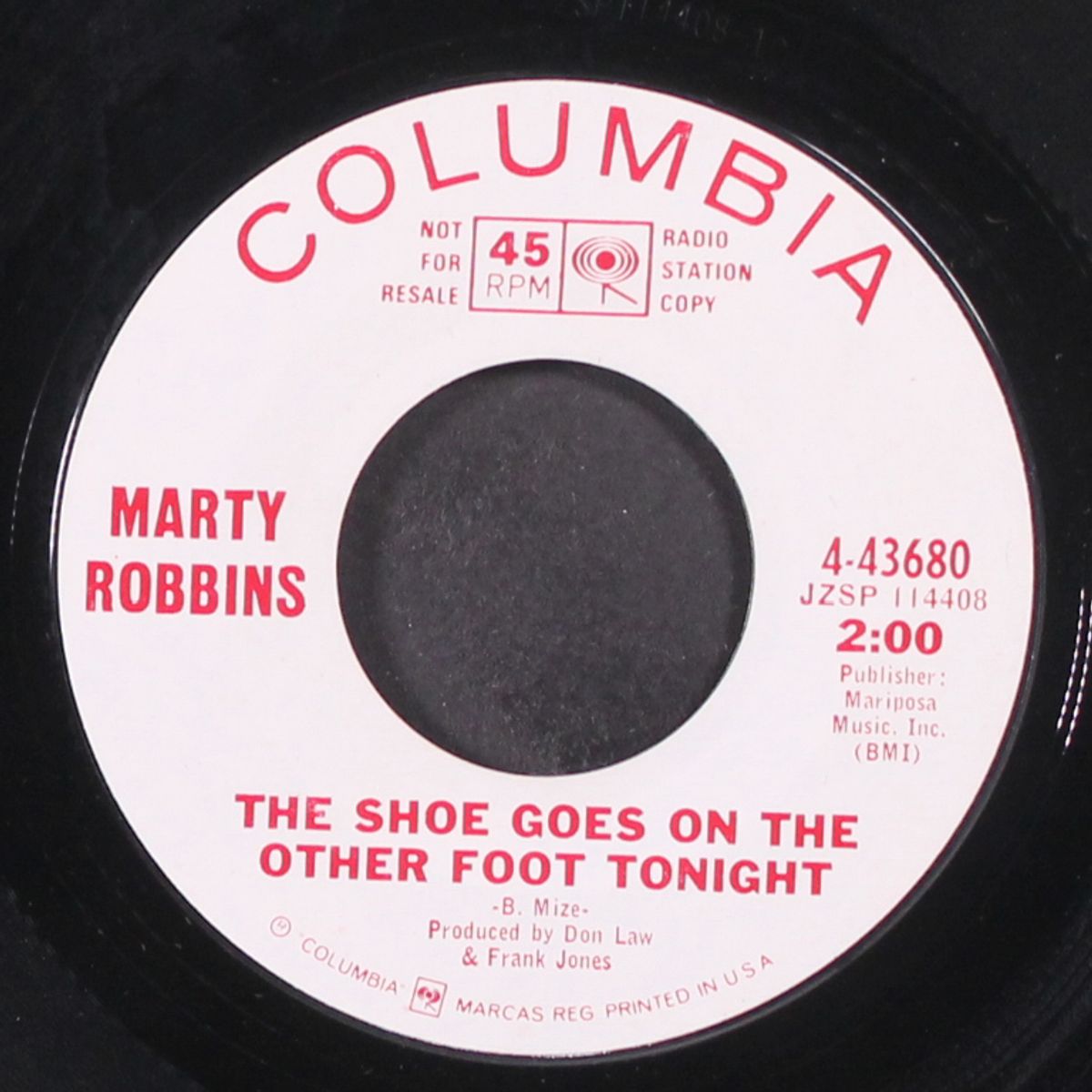 the shoe goes on the other foot tonight / it kind of reminds me of me by MARTY ROBBINS