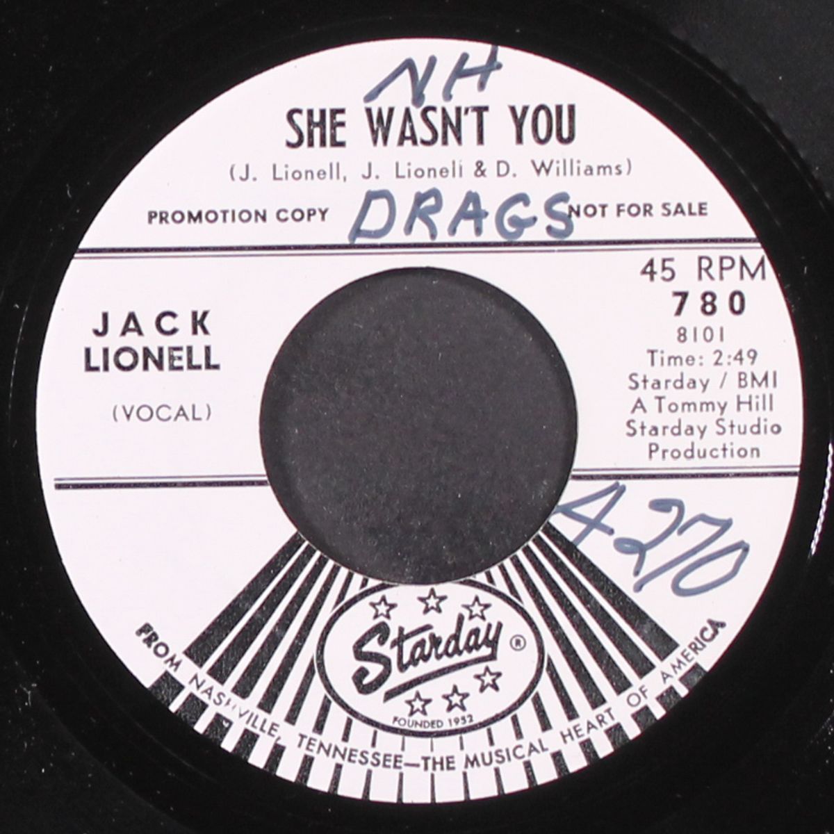 she wasn't you / don't let it keep you from my door by JACK LIONELL