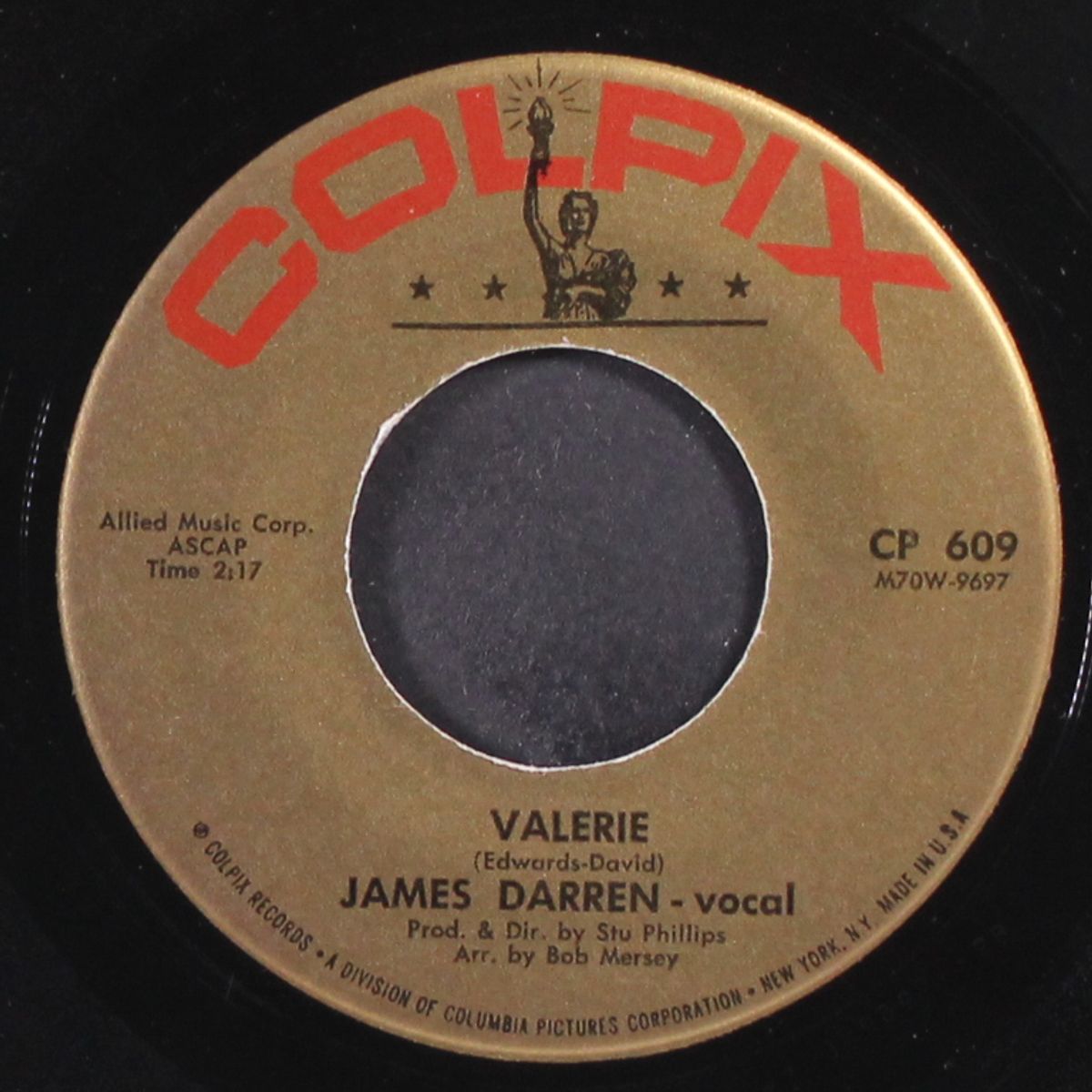 goodbye cruel world / valerie by JAMES DARREN