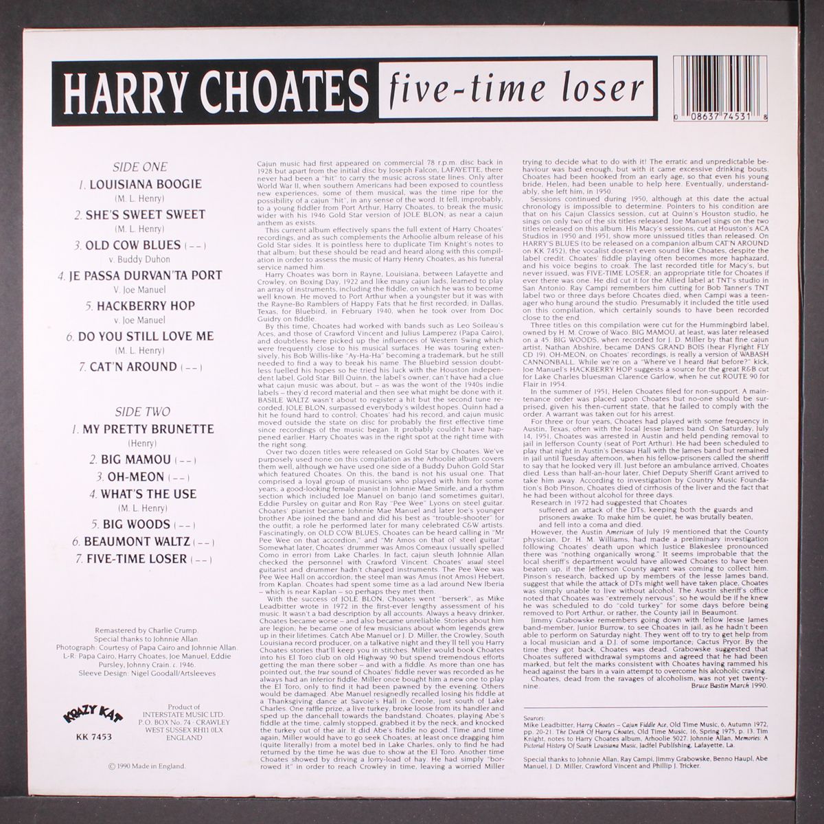 five-time loser by HARRY CHOATES