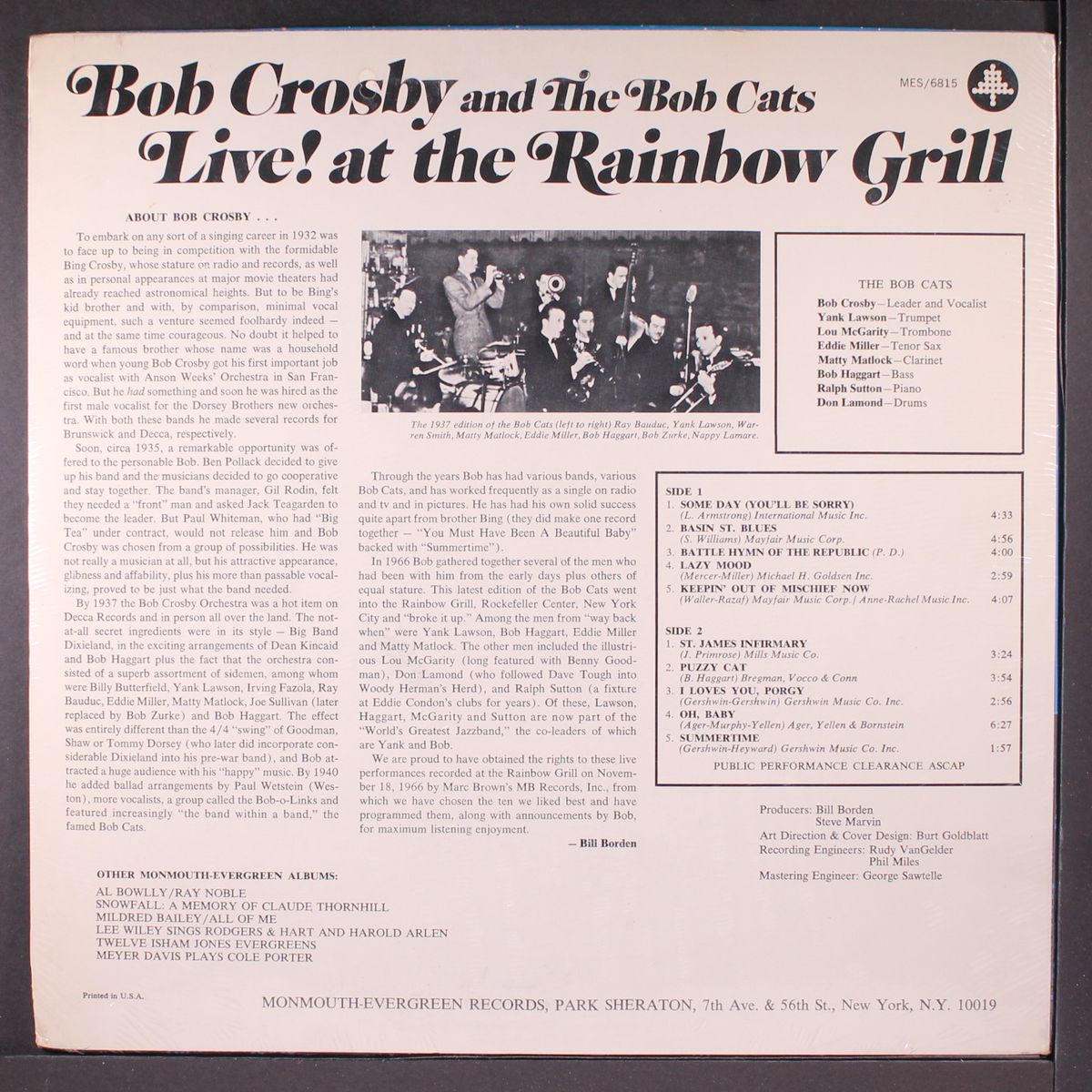 live! at the rainbow grill by BOB CROSBY
