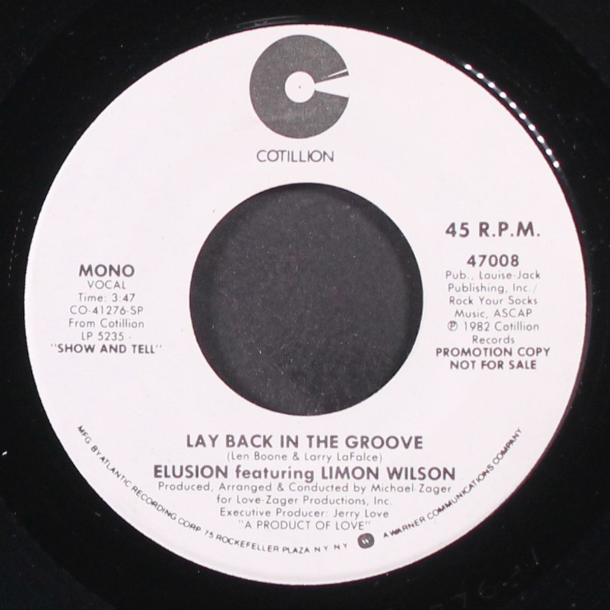 lay back in the groove / mono by ELUSION FEATURING LIMON WILSON