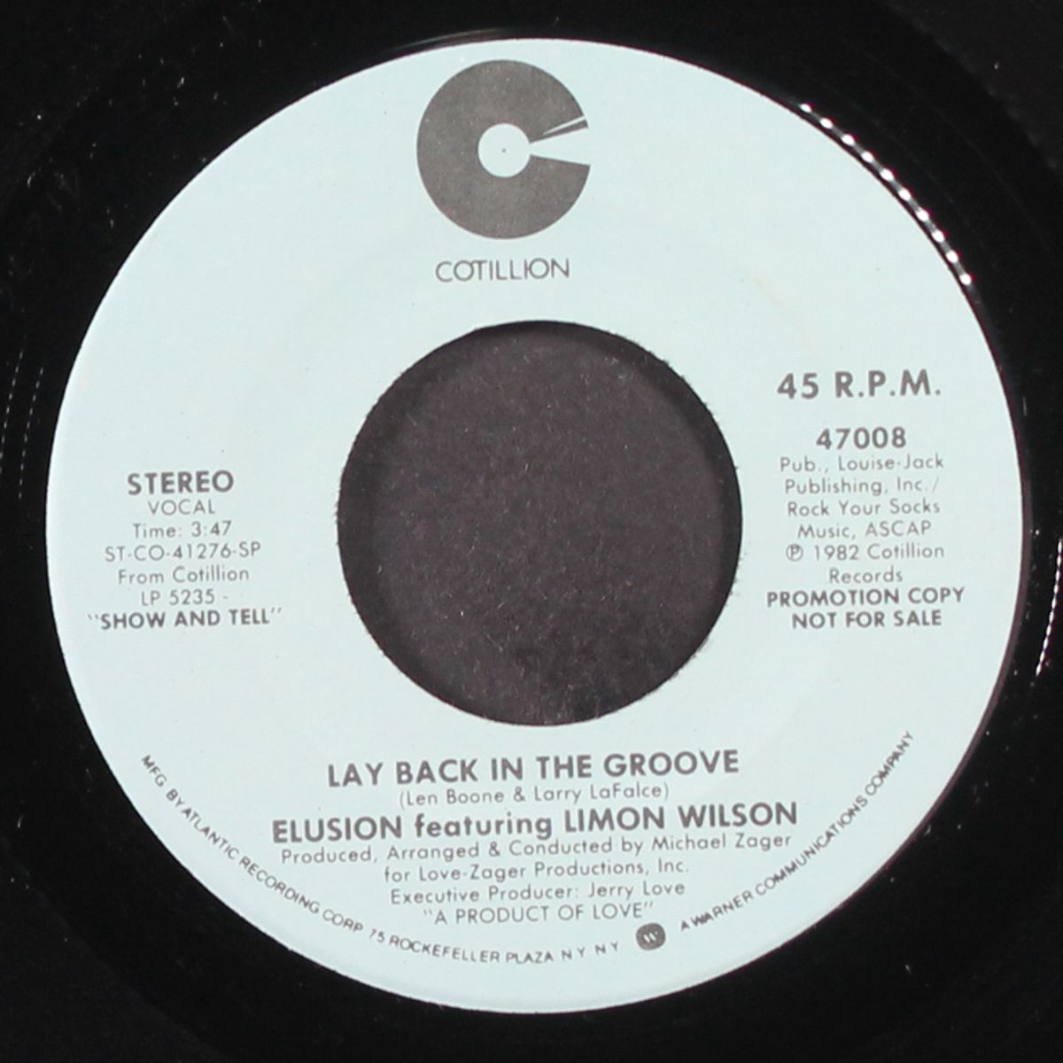 lay back in the groove / mono by ELUSION FEATURING LIMON WILSON