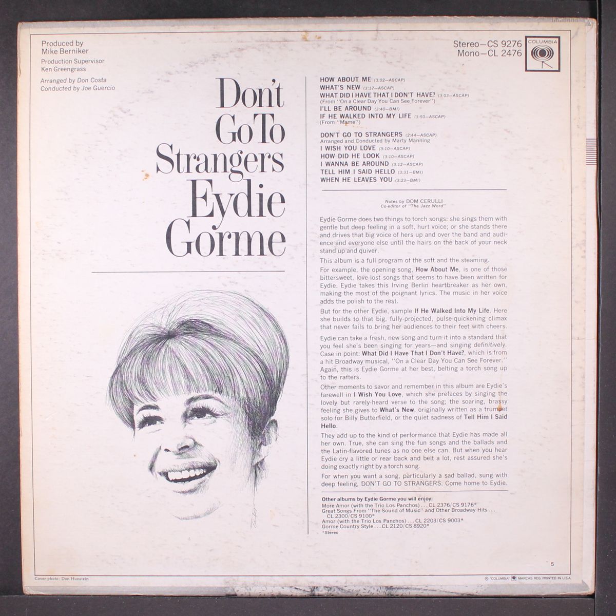 don't go to strangers by EYDIE GORME