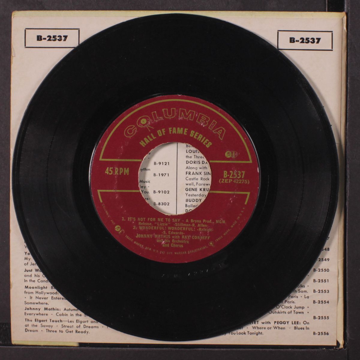 it's not for me to say + 3 by JOHNNY MATHIS