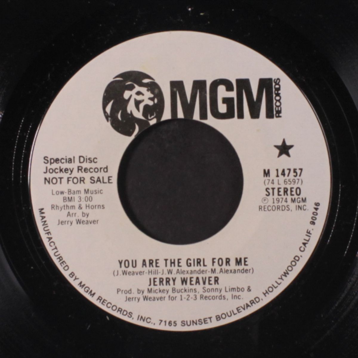 you are the girl for me / let the music play by JERRY WEAVER