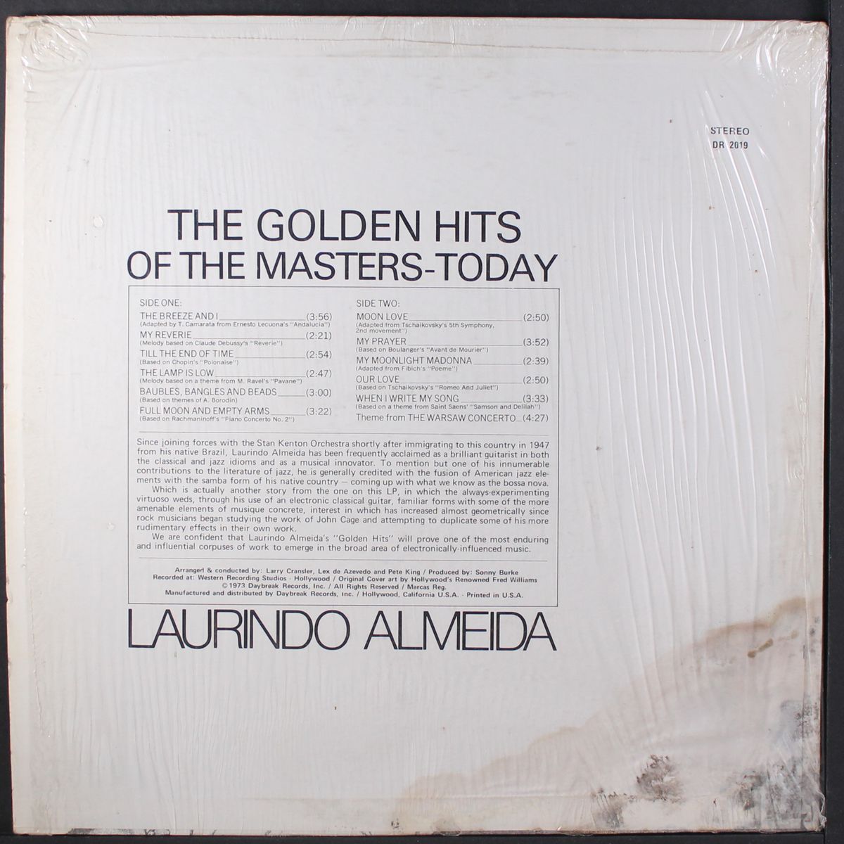 plays golden hits of the masters today by LAURINDO ALMEIDA