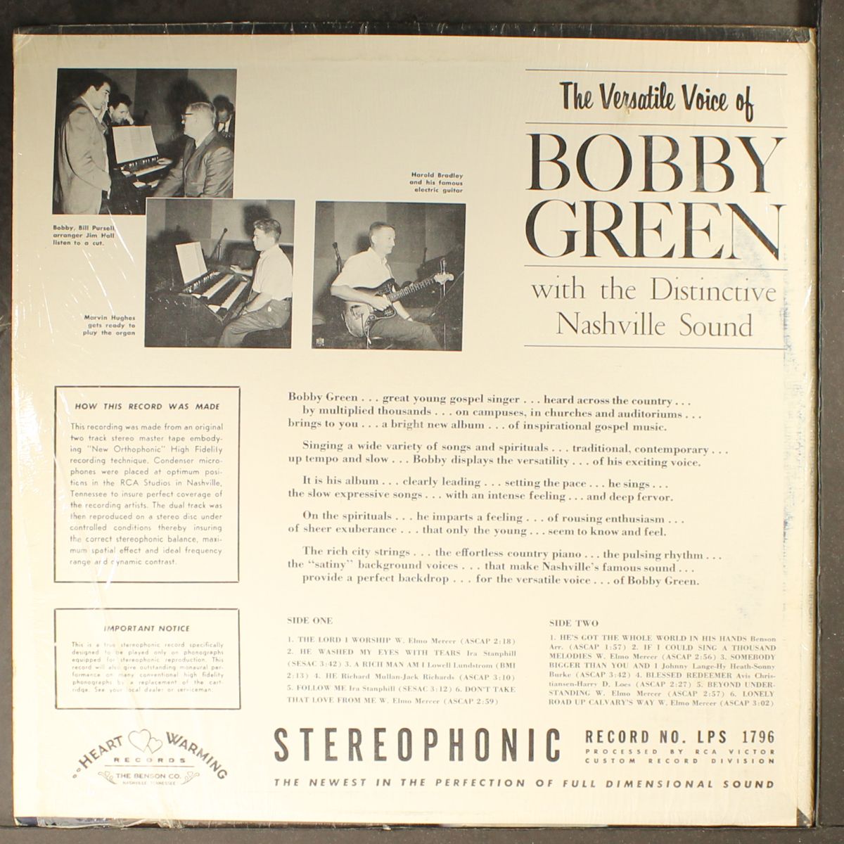 the versatile voice by BOBBY GREEN