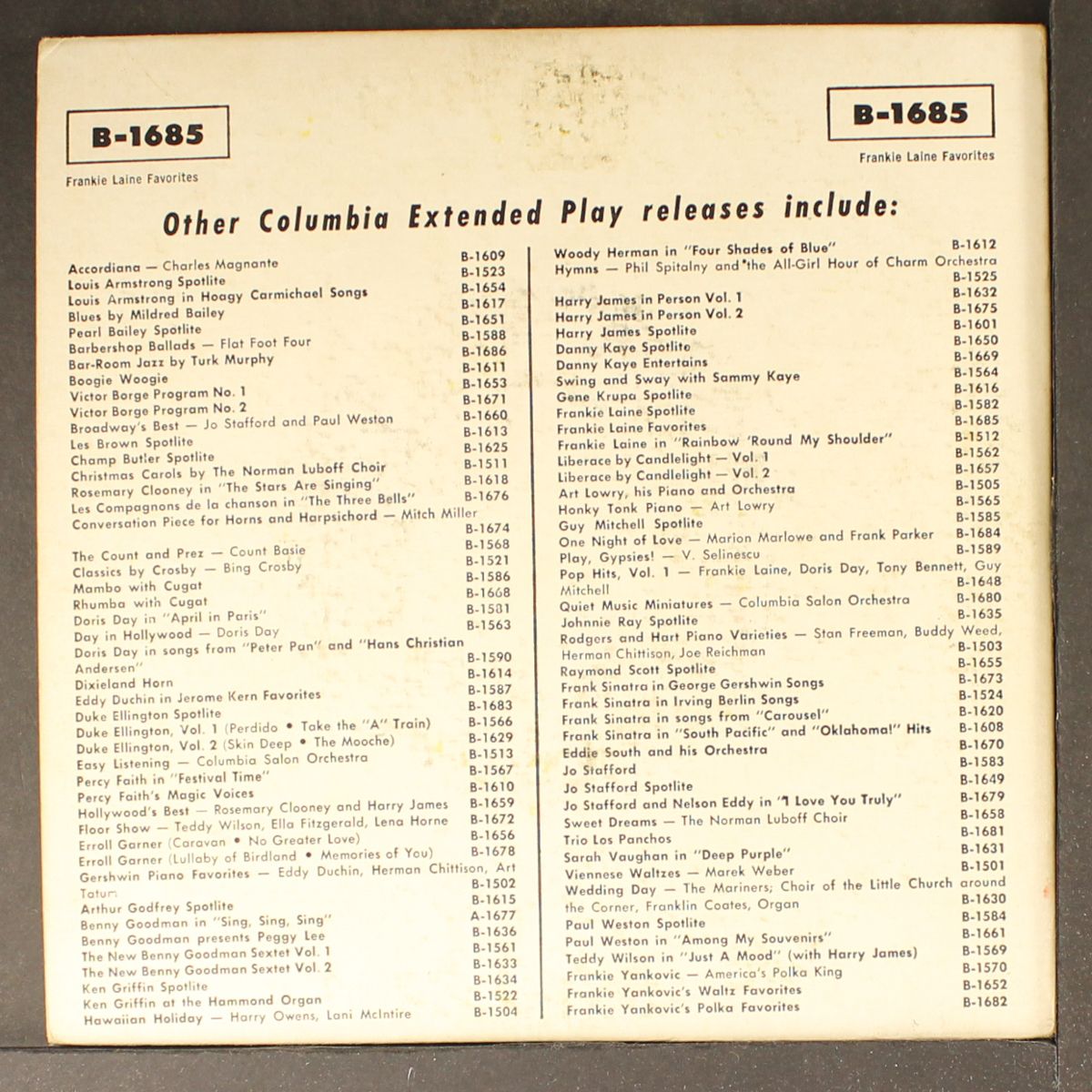 favorites by FRANKIE LAINE