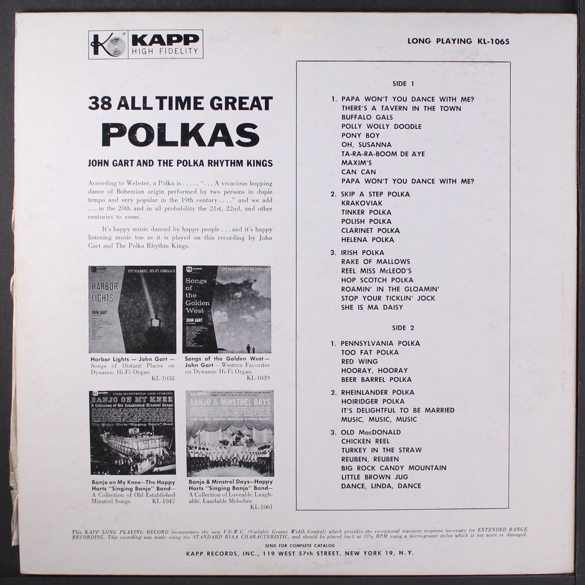 38 all time great polkas by JOHN GART