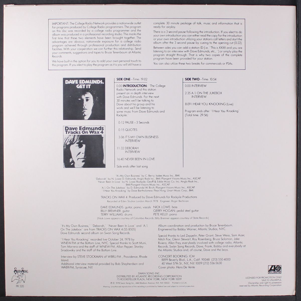 college radio network presents... by DAVE EDMUNDS