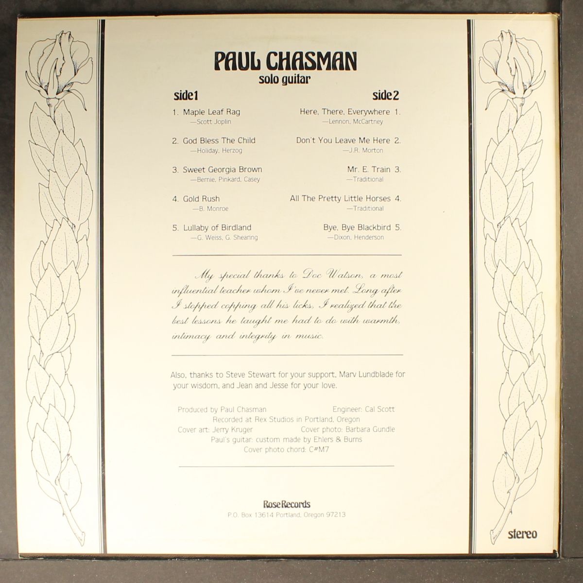 solo guitar by PAUL CHASMAN