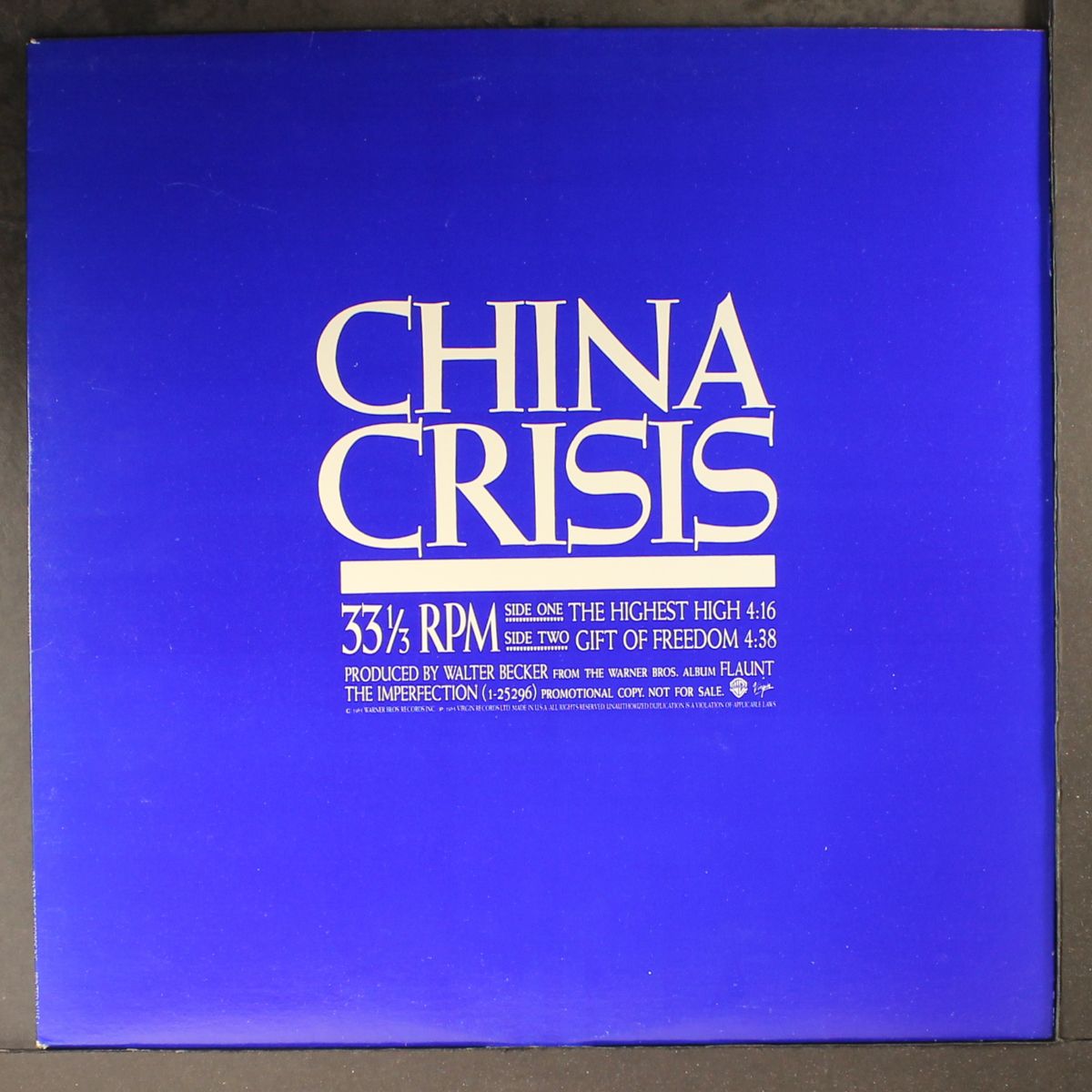 the highest high by CHINA CRISIS