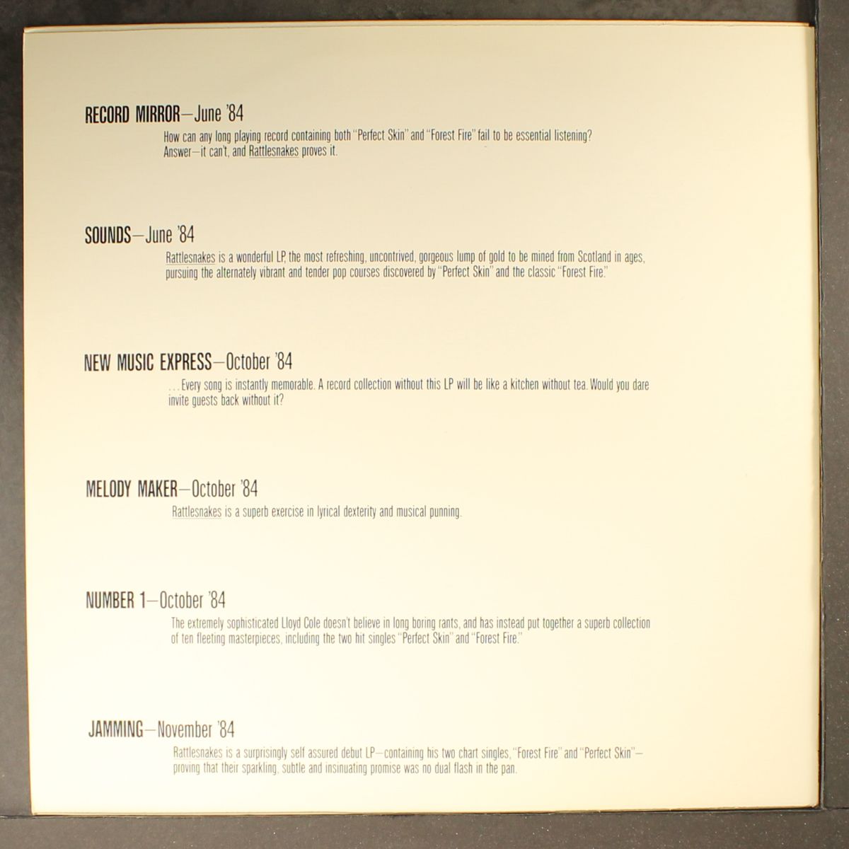 perfect skin by LLOYD COLE & COMMOTIONS