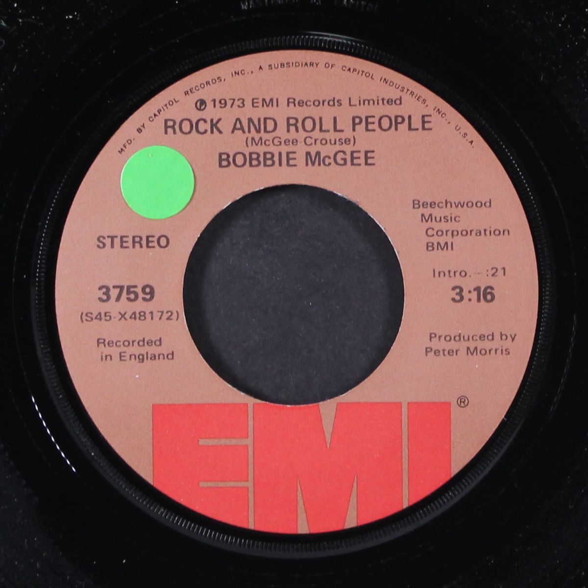 rock and roll people / piece of the action by BOBBIE MCGEE