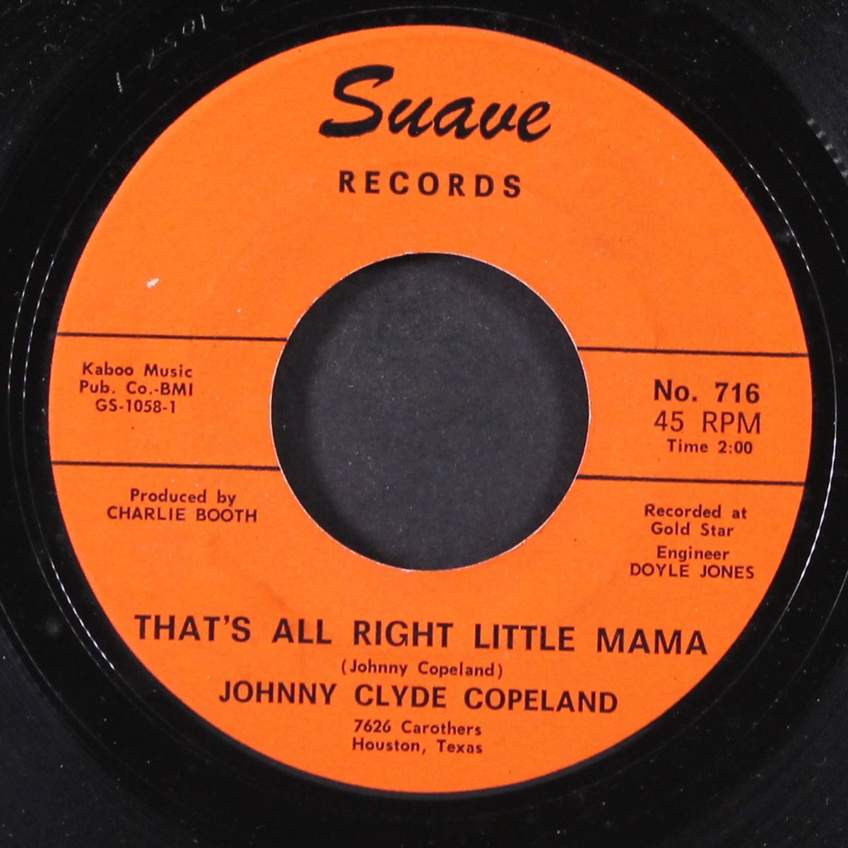 that's all right little mama / something's up your sleeve by JOHNNY CLYDE COPELAND
