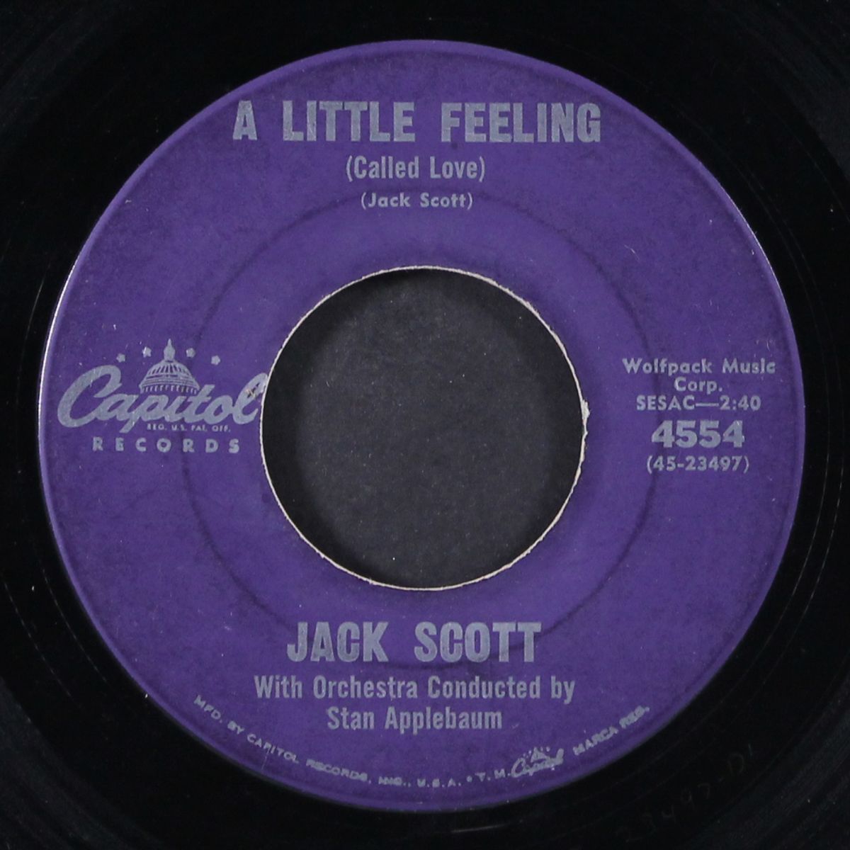 a little feeling / now that i by JACK SCOTT