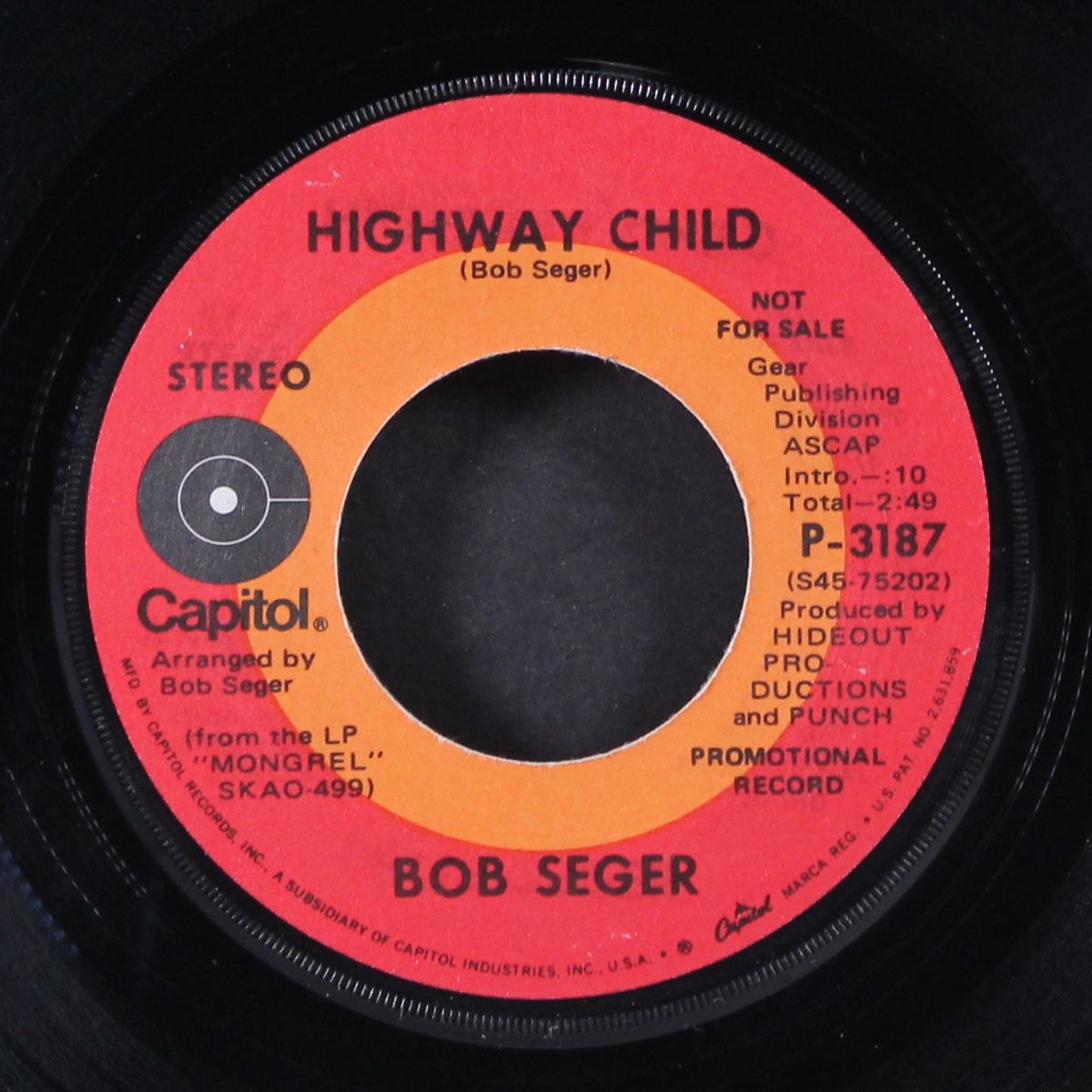 lookin' back / highway child by BOB SEGER