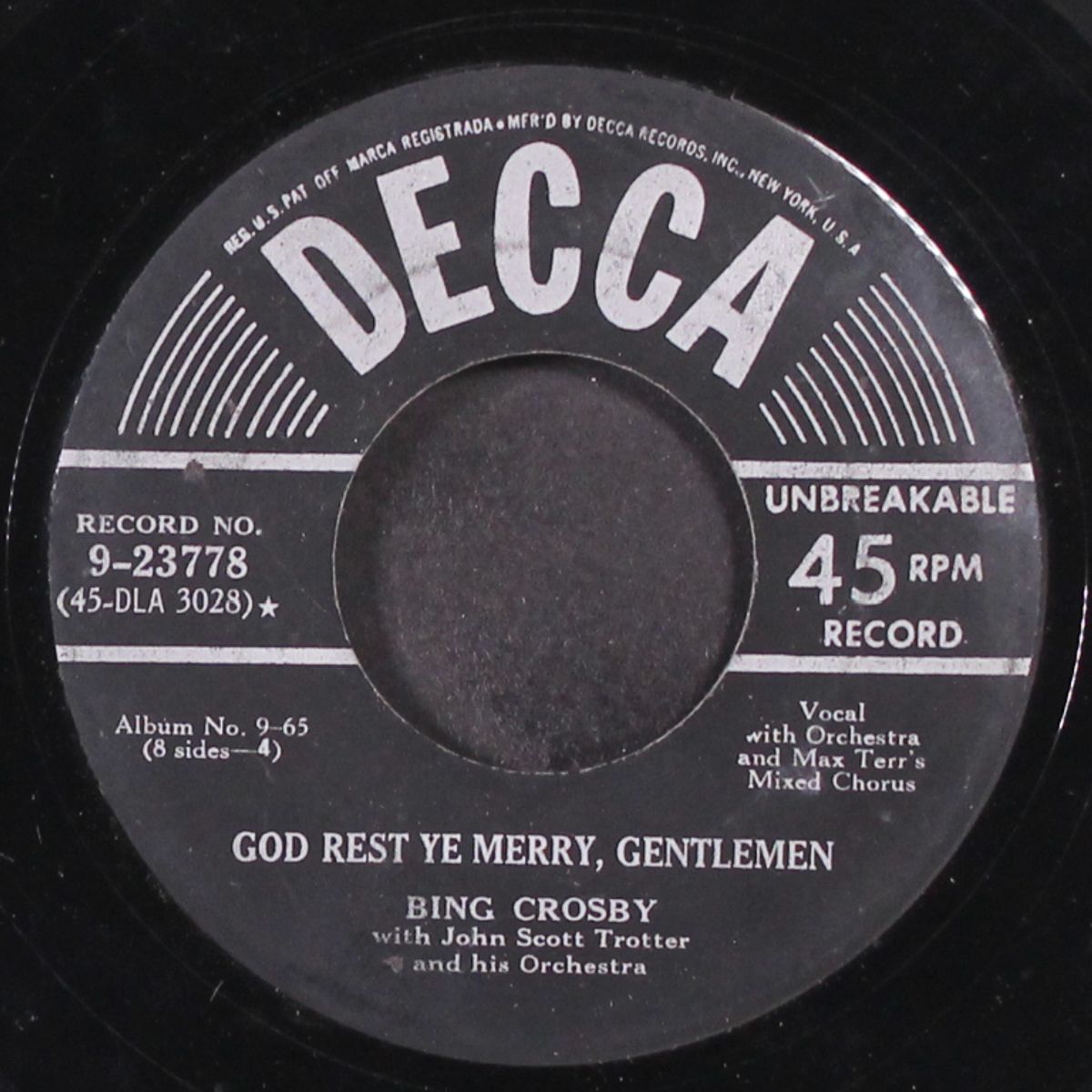 white christmas / god rest ye merry, gentlemen by BING CROSBY