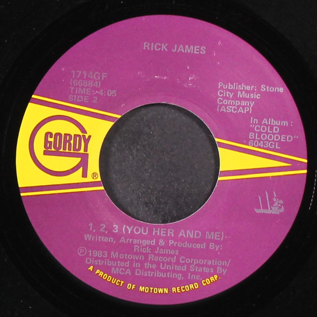 ebony eyes / 1, 2, 3 by RICK JAMES & FRIEND