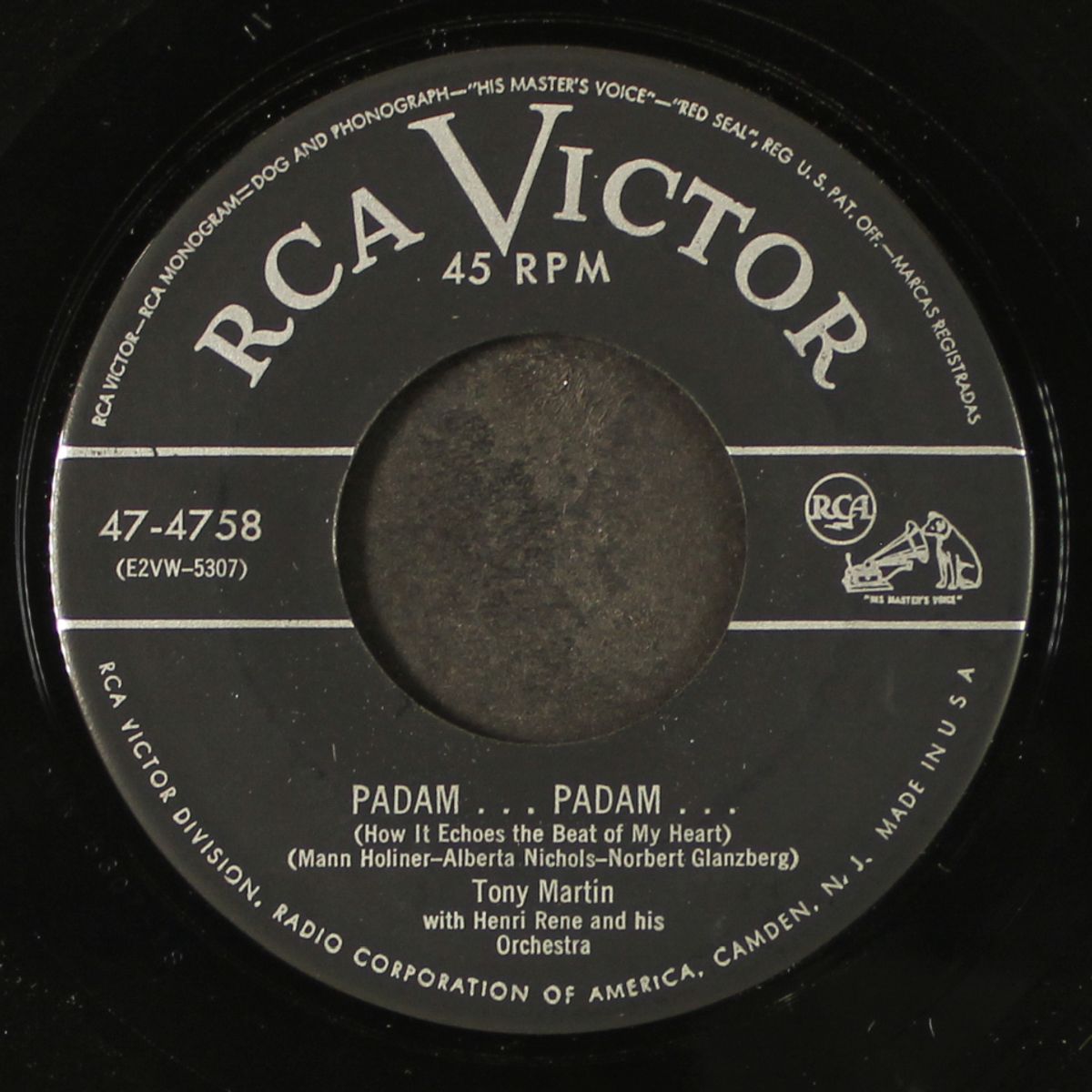 padam, padam / where did the night go by TONY MARTIN