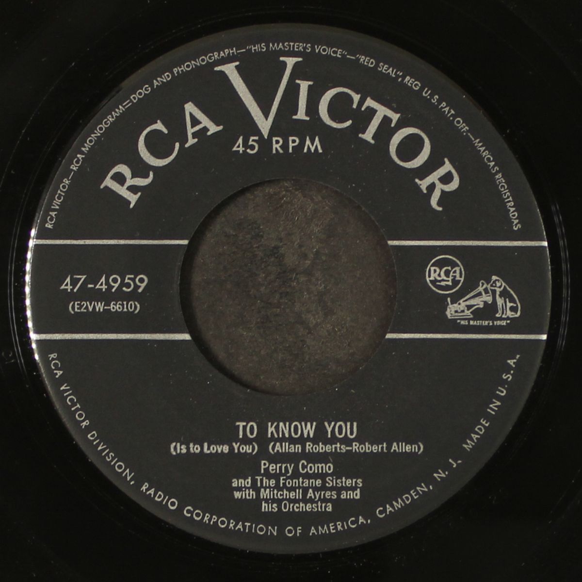 to know you by PERRY COMO