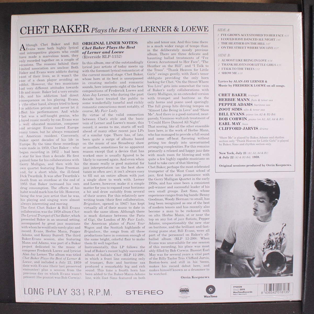 plays the best of lerner & loewe by CHET BAKER