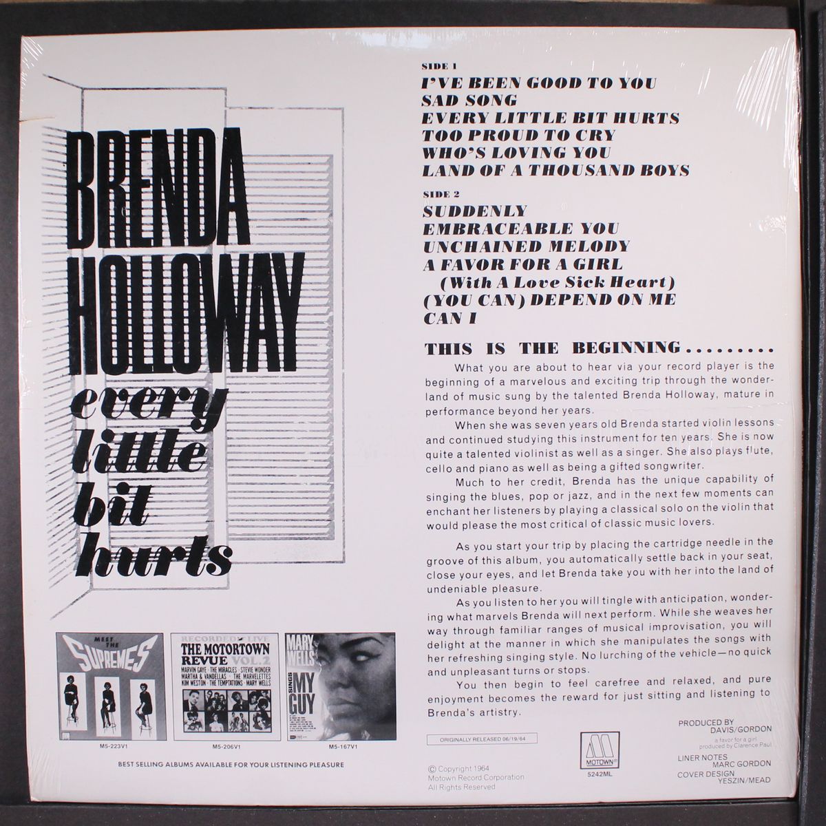 every little bit hurts by BRENDA HOLLOWAY