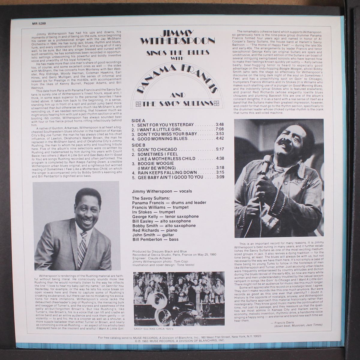 sings the blues by JIMMY WITHERSPOON & PANAMA FRANCIS