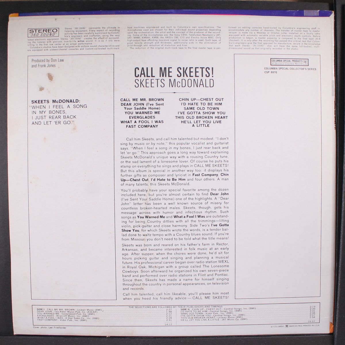 call me skeets! by SKEETS MCDONALD