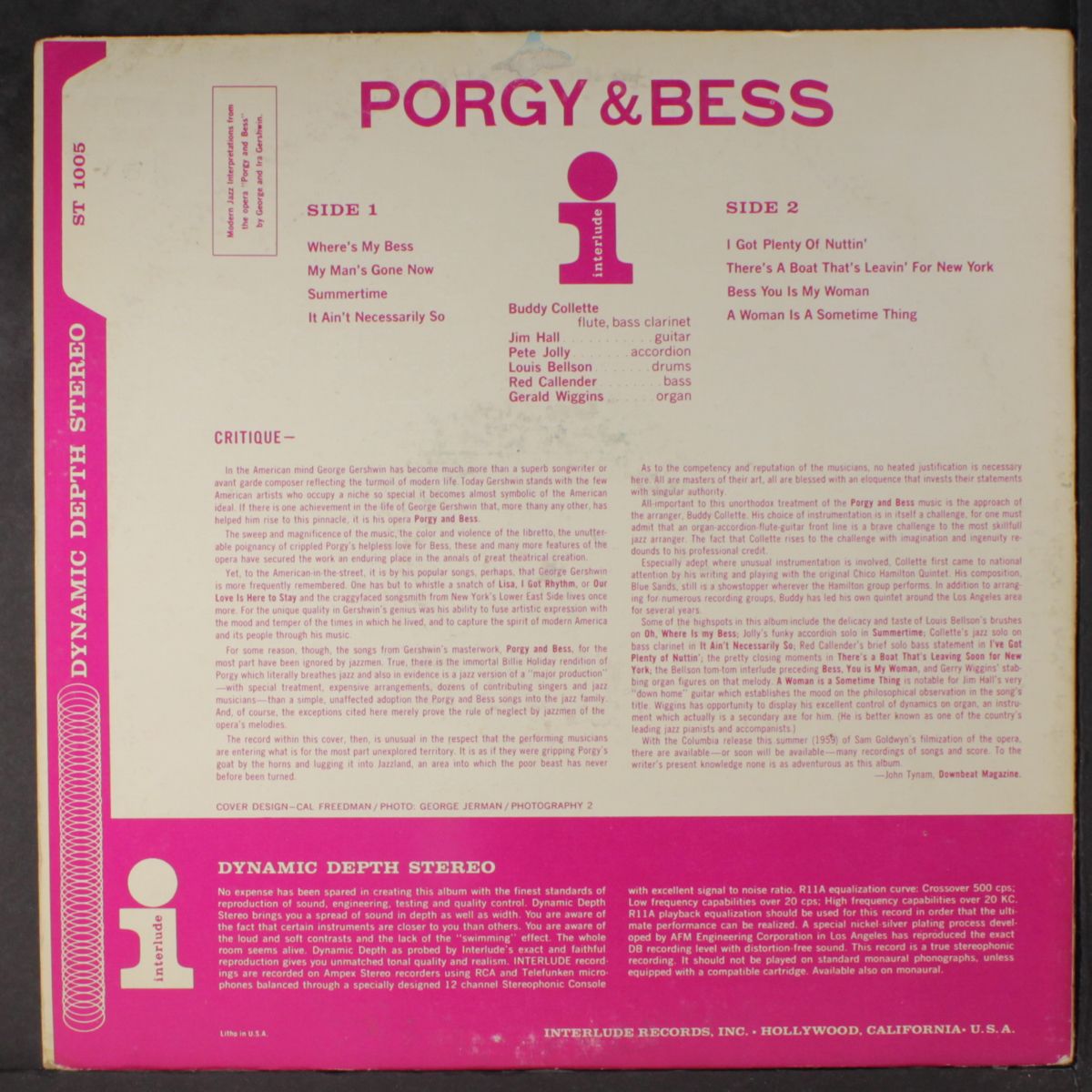 porgy & bess by BUDDY COLLETTE