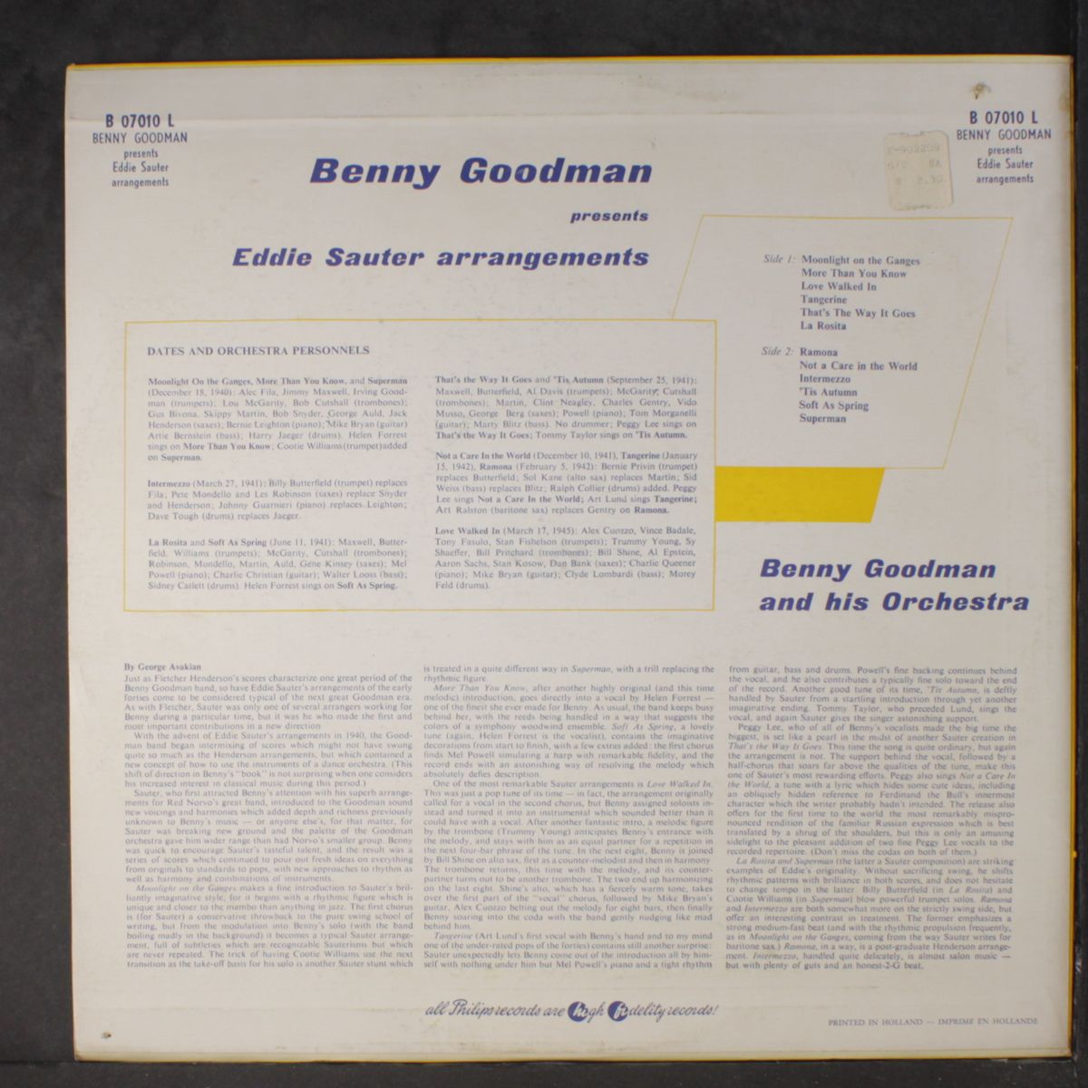 eddie sauter arrangements by BENNY GOODMAN