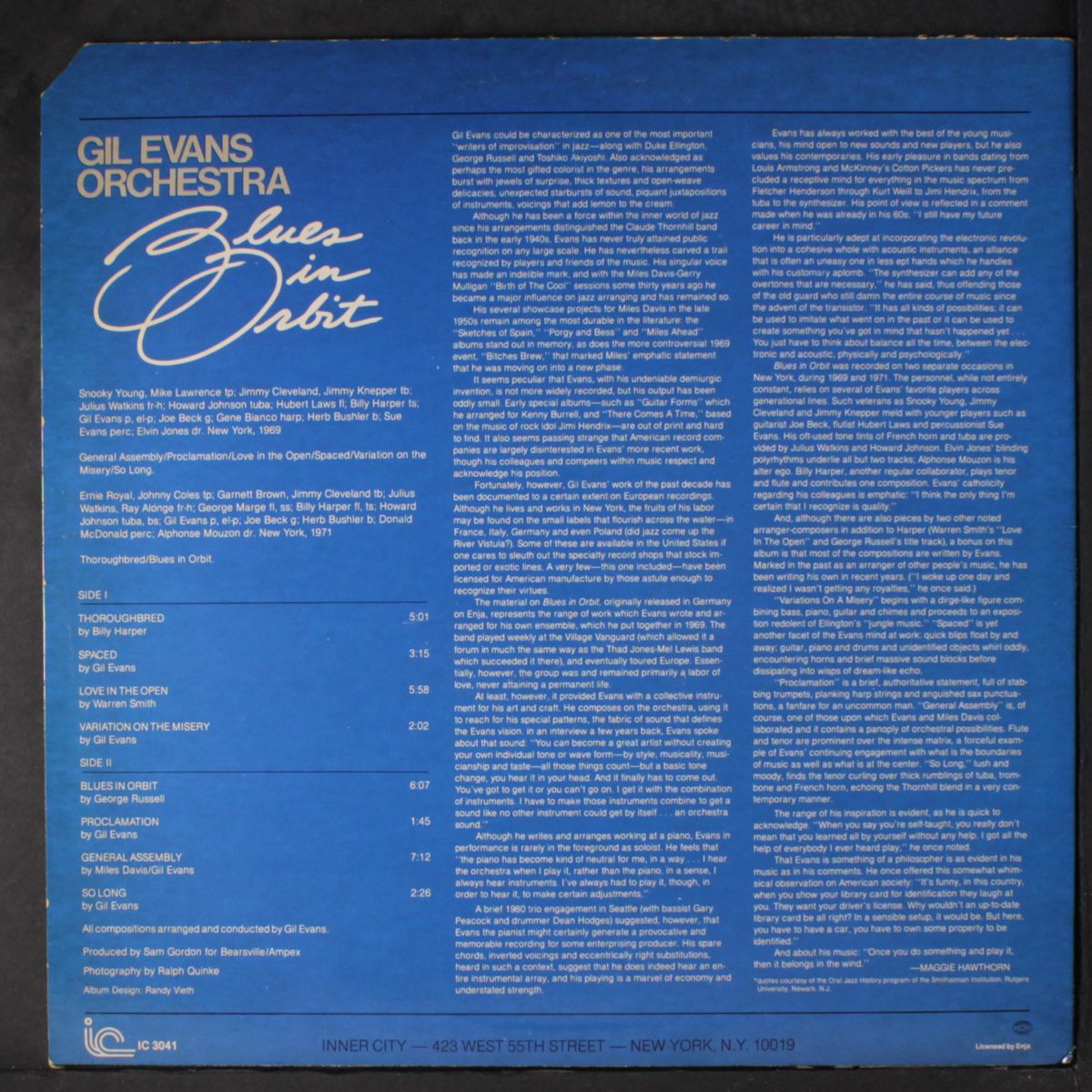 blues in orbit by GIL EVANS