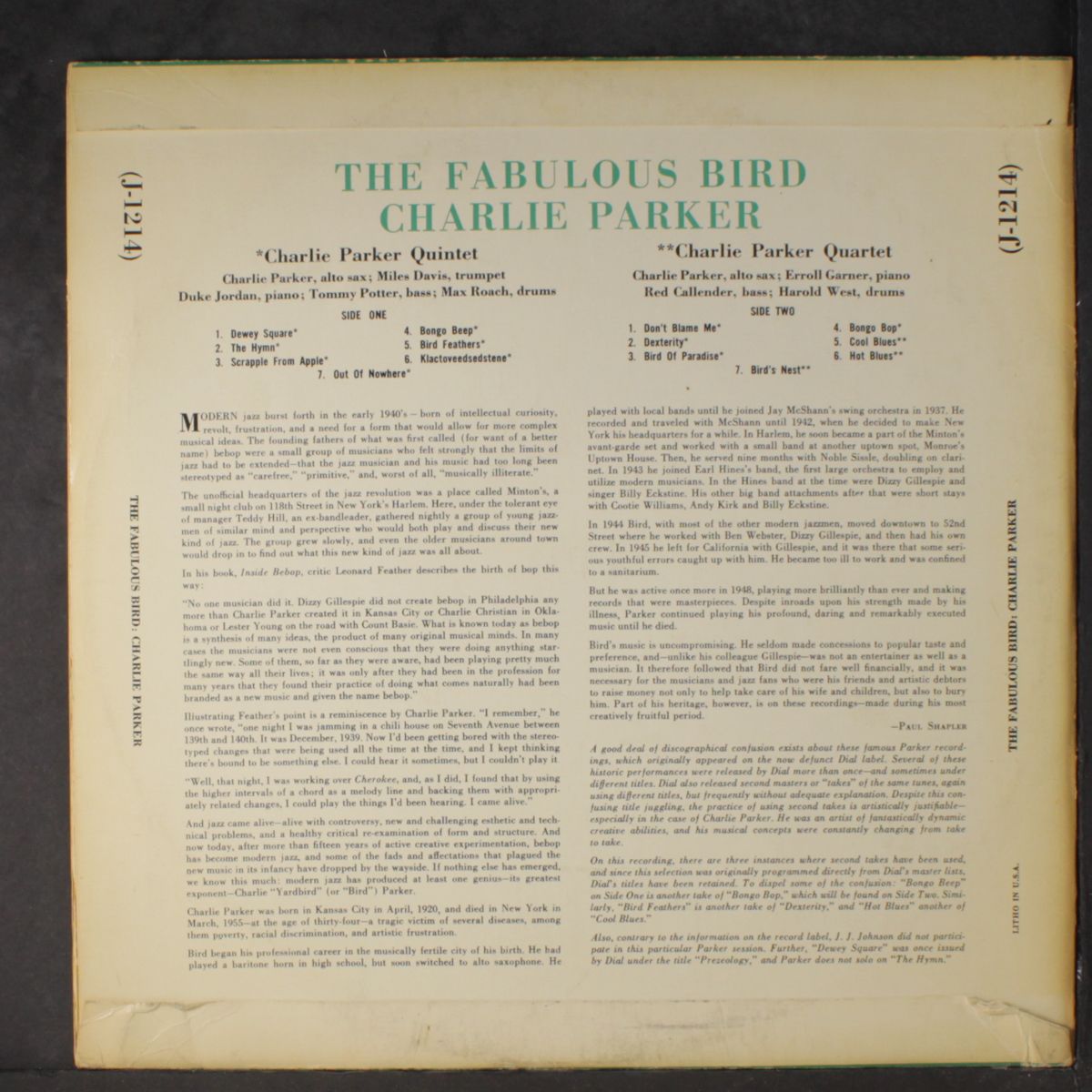 the fabulous bird by CHARLIE PARKER