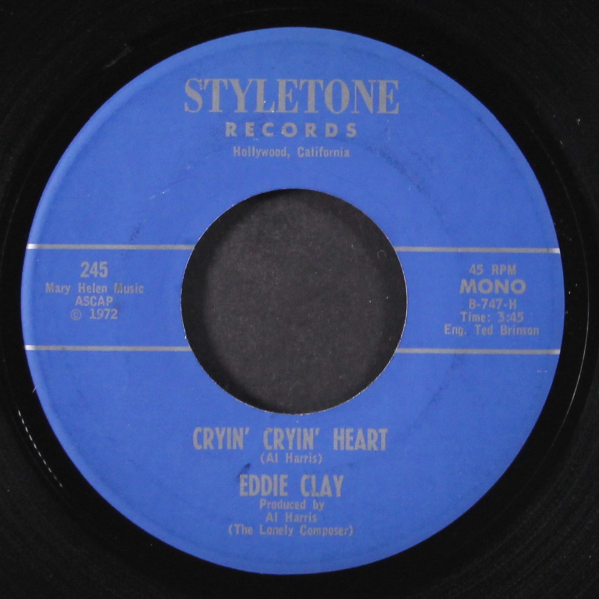 lorain, lorain / cryin' cryin' heart by EDDIE CLAY