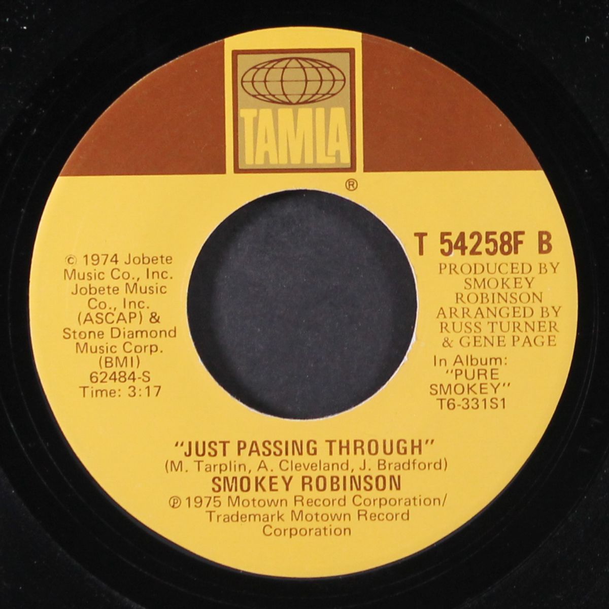 baby that's backatcha / just passing through by SMOKEY ROBINSON