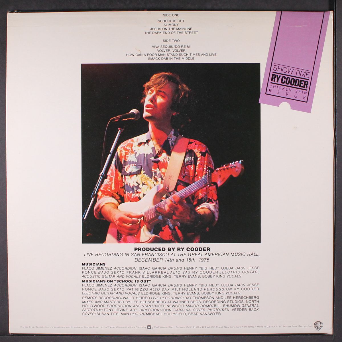 show time by RY COODER