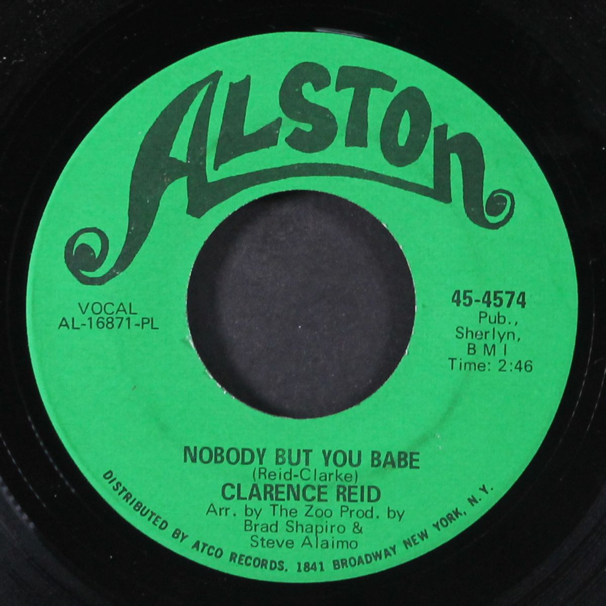 send me back my money / nobody but you babe by CLARENCE REID