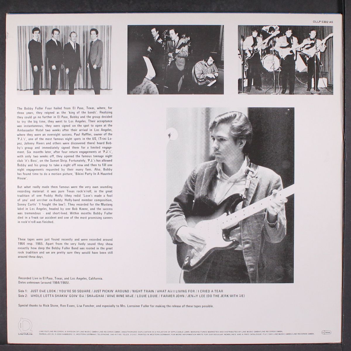live on stage by BOBBY FULLER FOUR