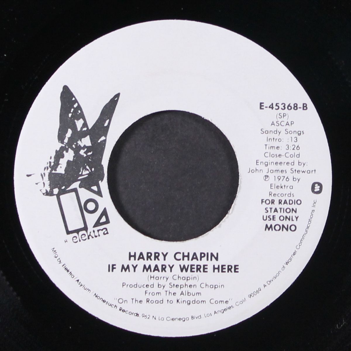 corey's coming / if my mary were here by HARRY CHAPIN