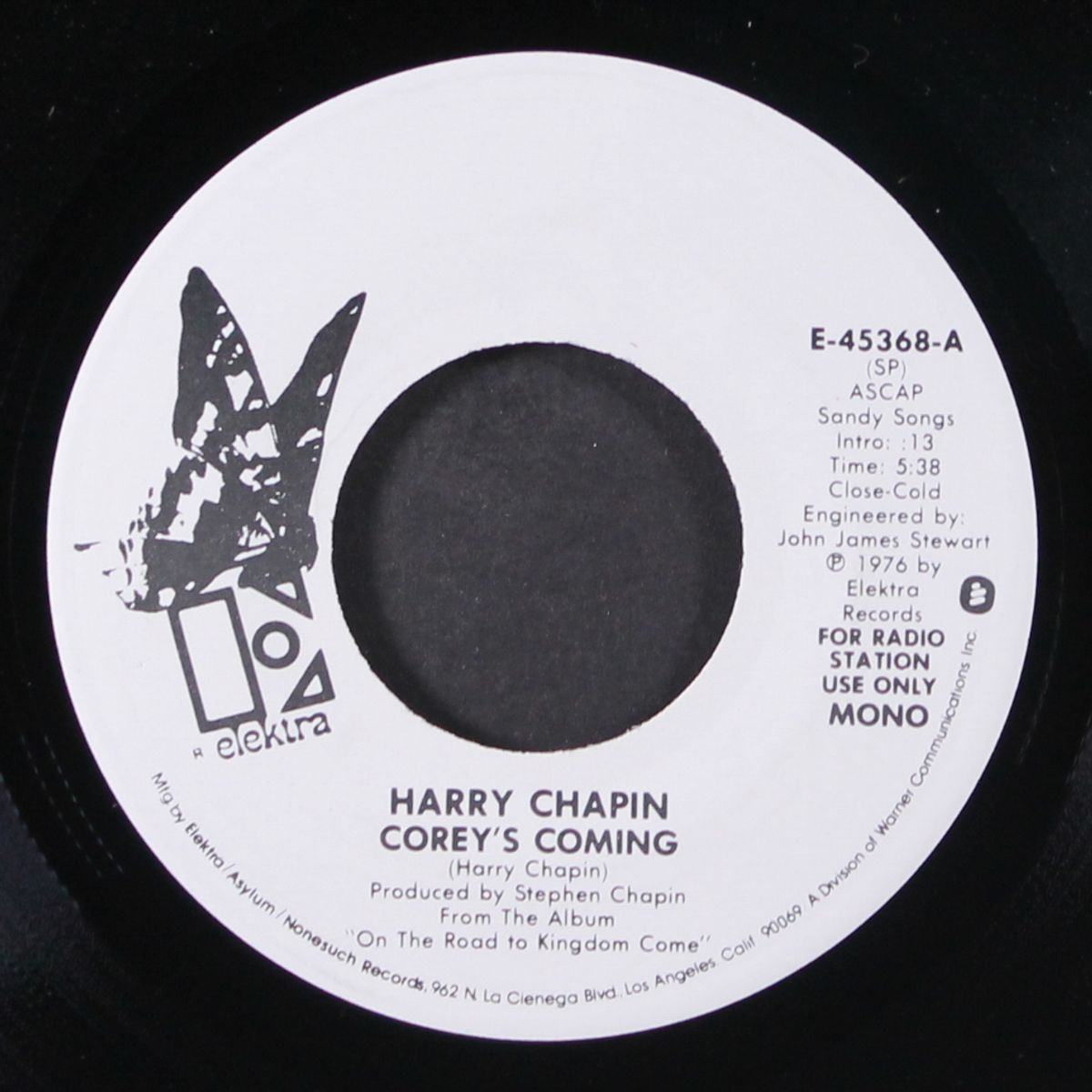 corey's coming / if my mary were here by HARRY CHAPIN