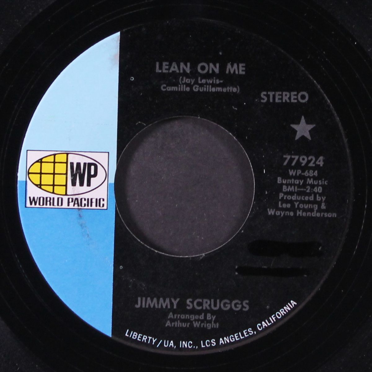 you don't care for me anymore / lean on me by JIMMY SCRUGGS