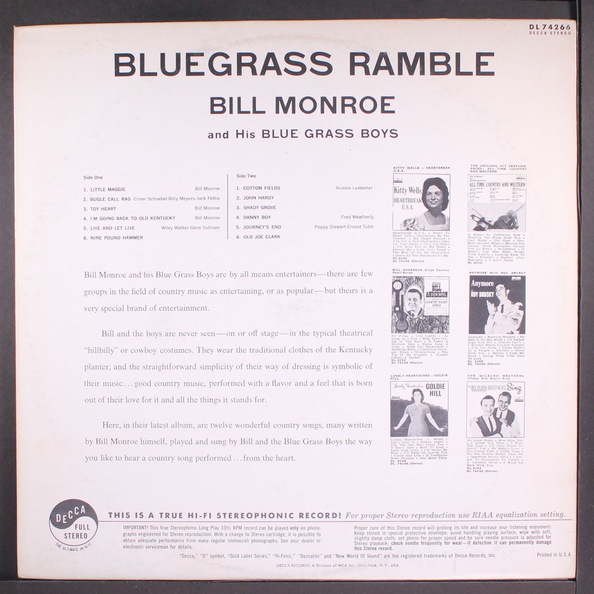 bluegrass ramble by BILL MONROE