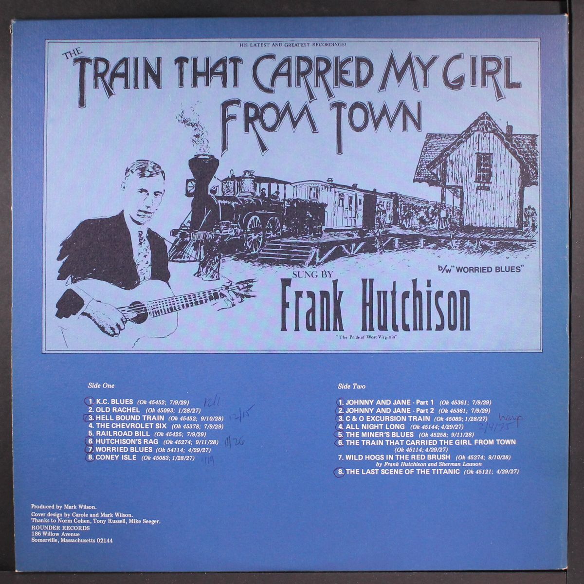 the train that carried my girl from town by FRANK HUTCHISON