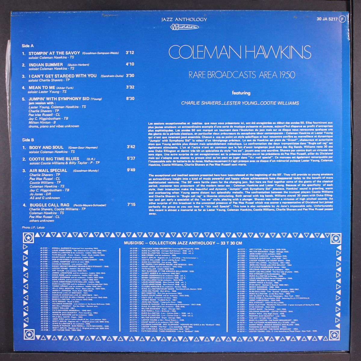 rare broadcasts area 1950 by COLEMAN HAWKINS