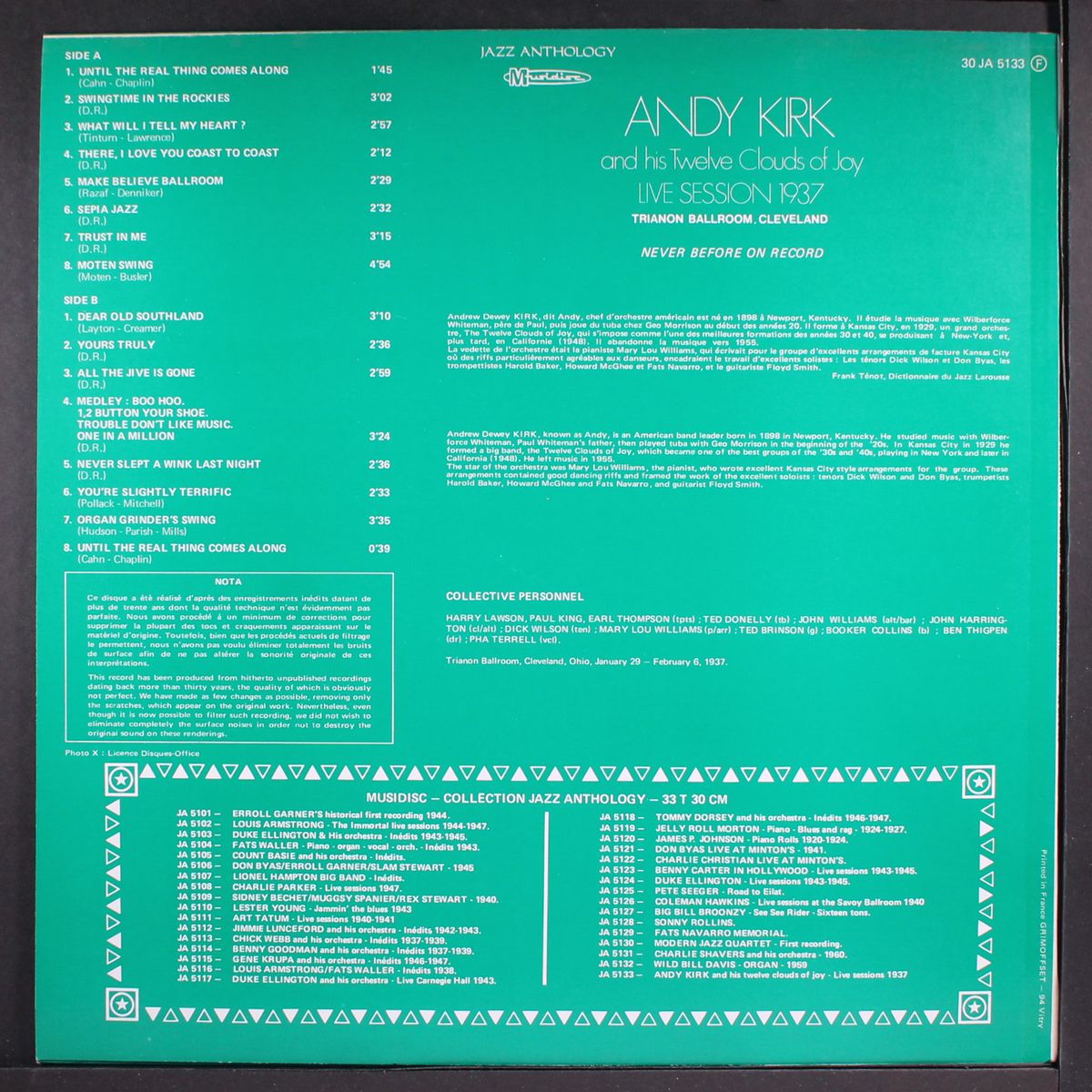 live session 1937 by ANDY KIRK