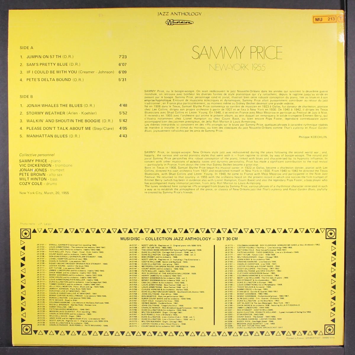 boogie woogie and blues by SAMMY PRICE
