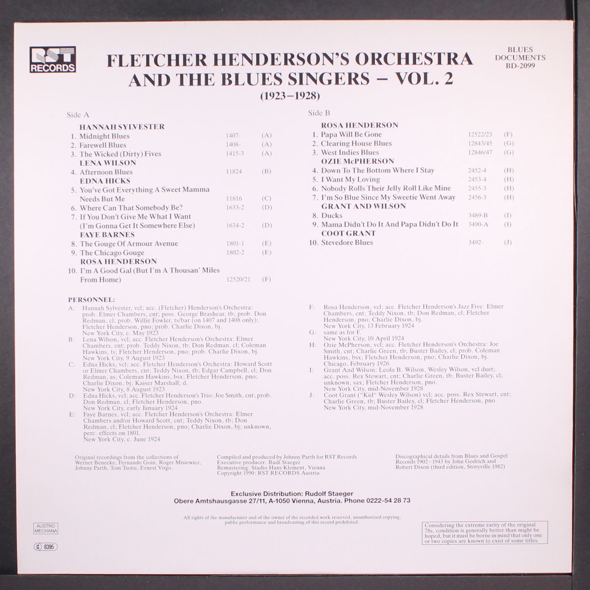 vol. 2 by FLETCHER HENDERSON & BLUES SINGERS