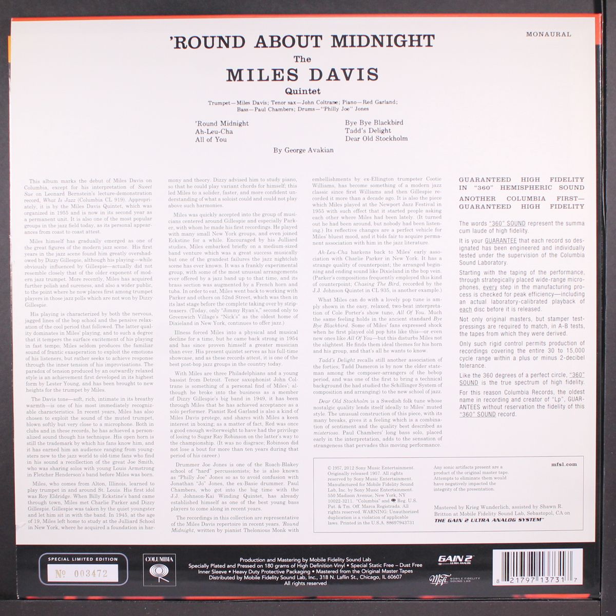 round about midnight by MILES DAVIS